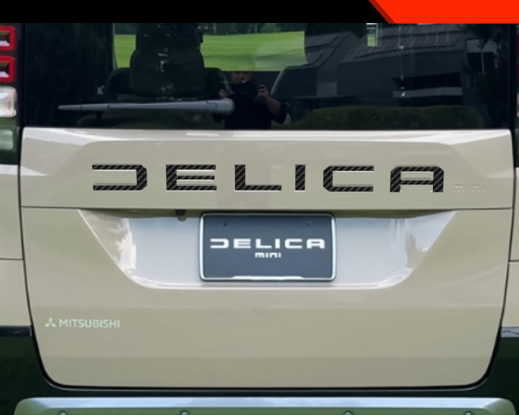 Suitable for Mitsubishi 25 Delica Mini Modified Rear Trunk Car Logo Letter Decorative Stickers Car Supplies