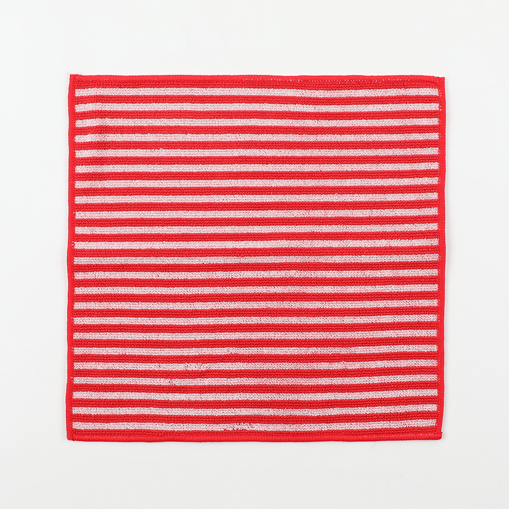 Suministro directo de fábrica de toallitas a rayas de perlas grandes, toalla cuadrada de limpieza multifuncional para el hogar, absorción de agua, limpieza sin costuras y descontaminación