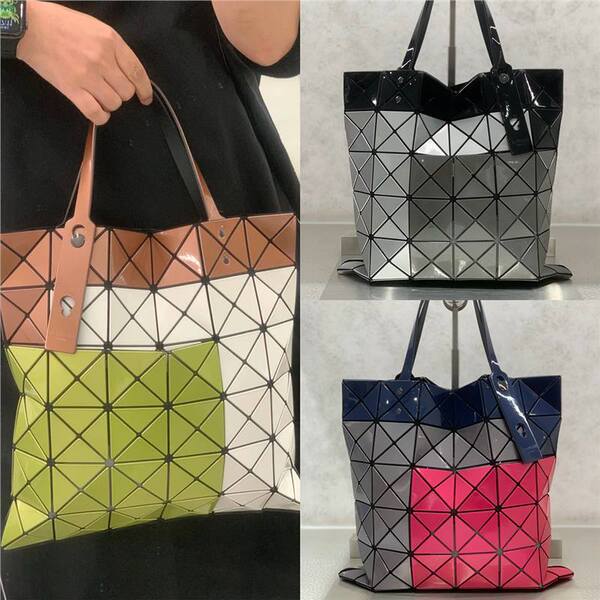 Japanese quality pocket one-shoulder bag with diamond pattern