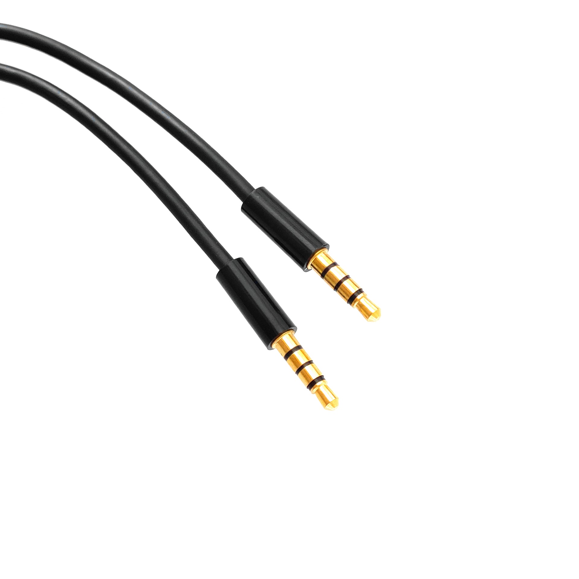 高质量  1米长  3.5mm 音频线 公对公 四节 镀金 工厂大量供应