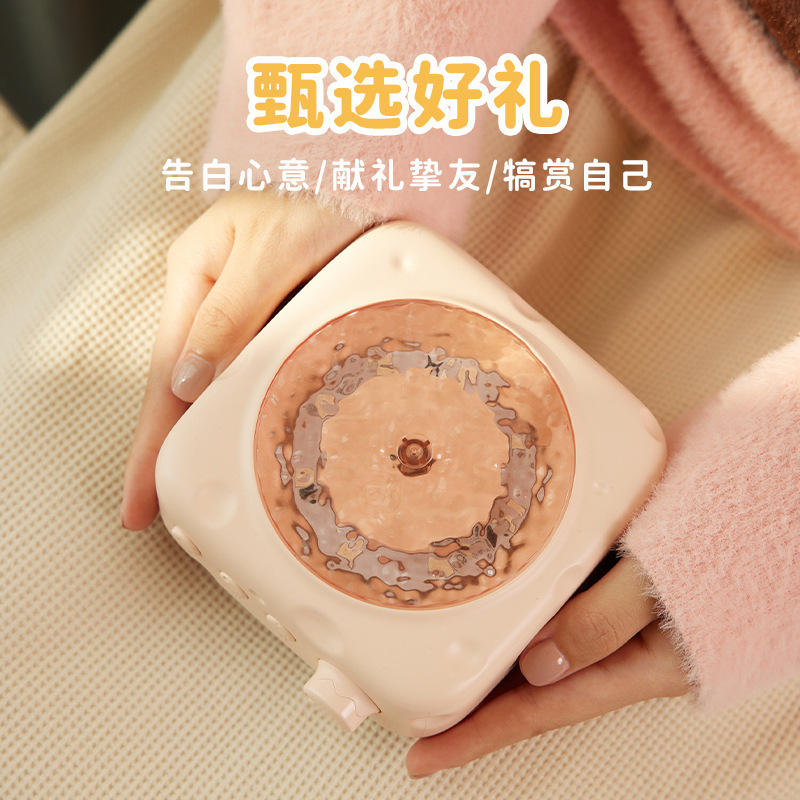 Lk13チーズ投影bluetoothスピーカー雰囲気感水波紋投影デスクトップミニレトロディスク小スピーカー|undefined
