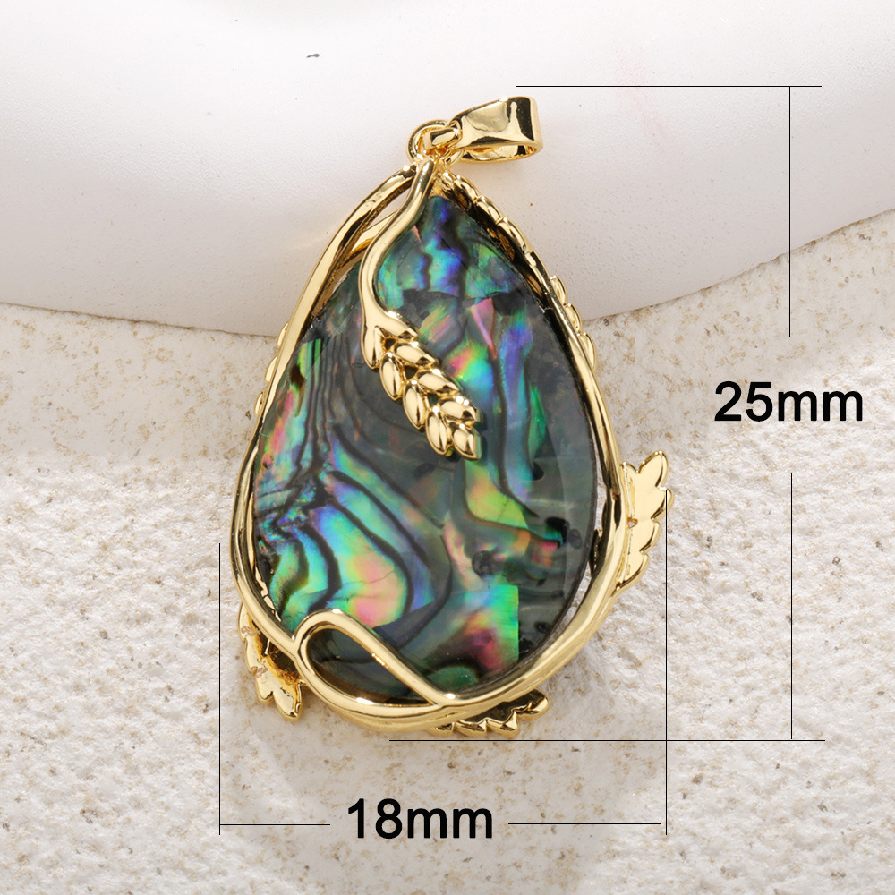 1 Piece Simple Style Sector Leaves Freshwater Pearl Copper Plating Inlay Jewelry Accessories display picture 9