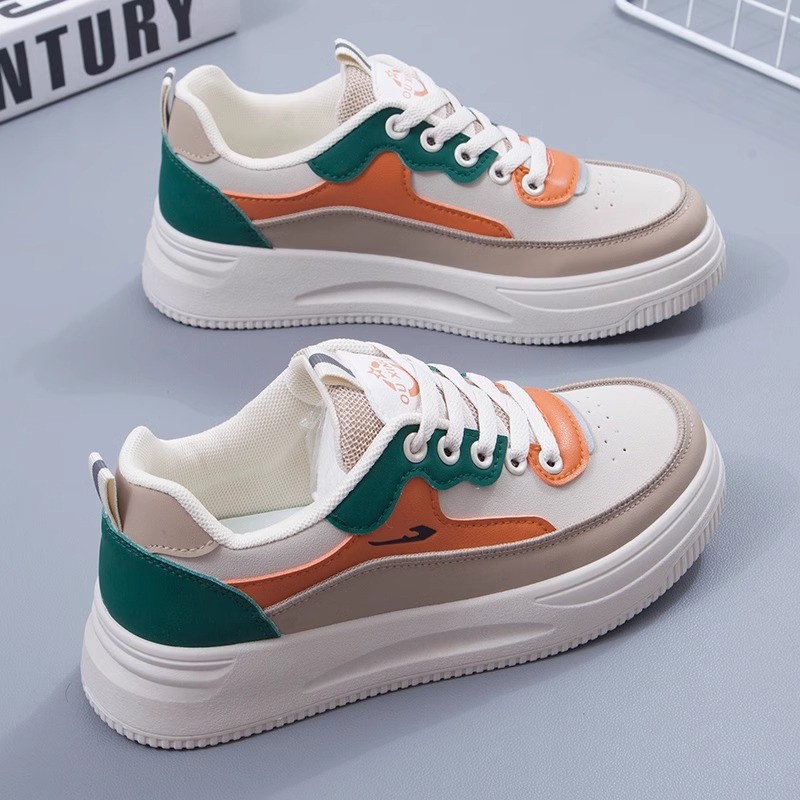 Primavera nuevos zapatos blancos con suela suave zapatos de mujer zapatos de skate con suela gruesa transpirable zapatos de primavera y otoño zapatos deportivos de estudiantes image 5