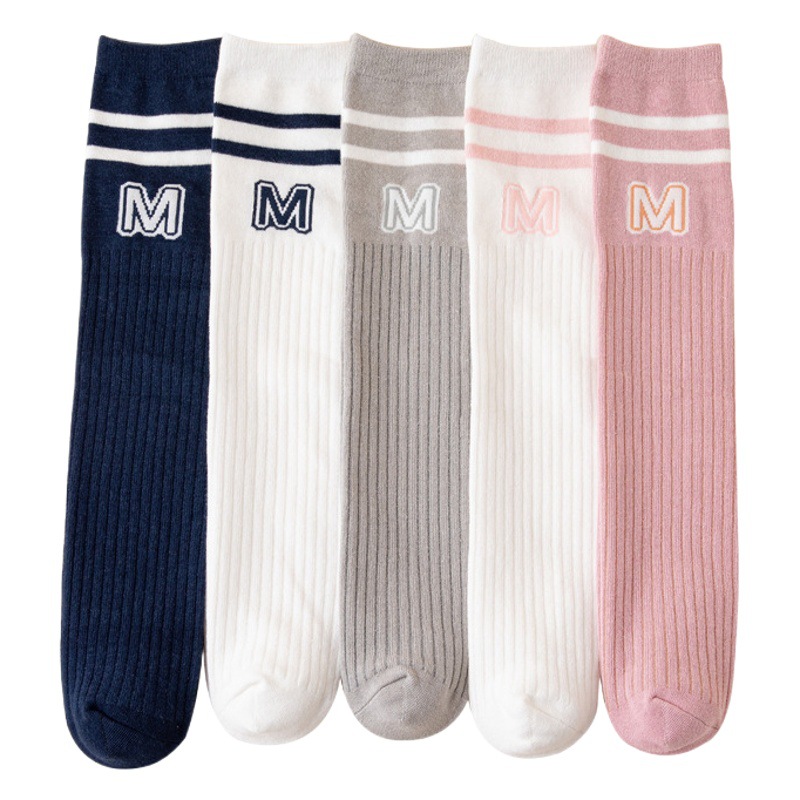 Medias para niños de otoño Academia coreana viento niñas calcetines pequeños estudiantes delgados bebé sobre la rodilla calcetines altos estudiantes