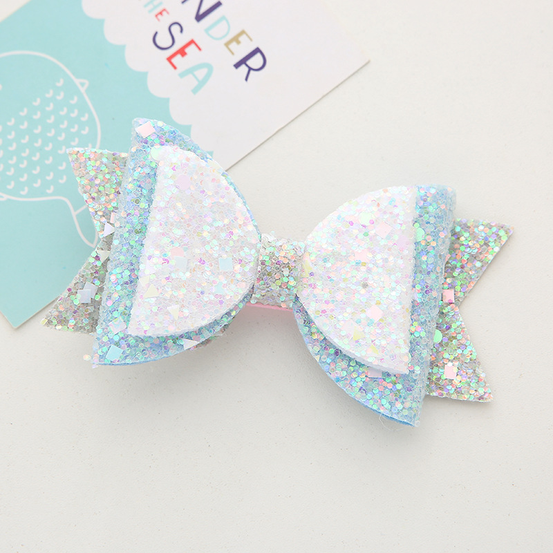 Knot, Butterfly, Bow Knot Pattern Princess Kid'S Knot Butterfly Bow Knot Glitter Sequins Sequins Hair Clip