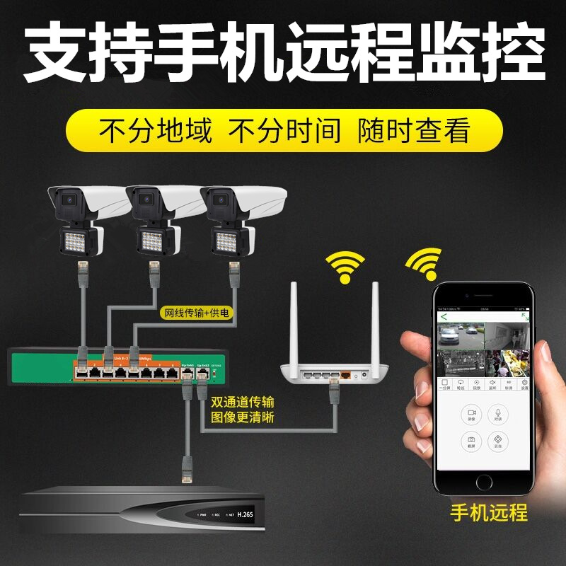 Powerful 8 megapixel POE security camera outdoor black light full color night vision 4K high resolution security monitoring system