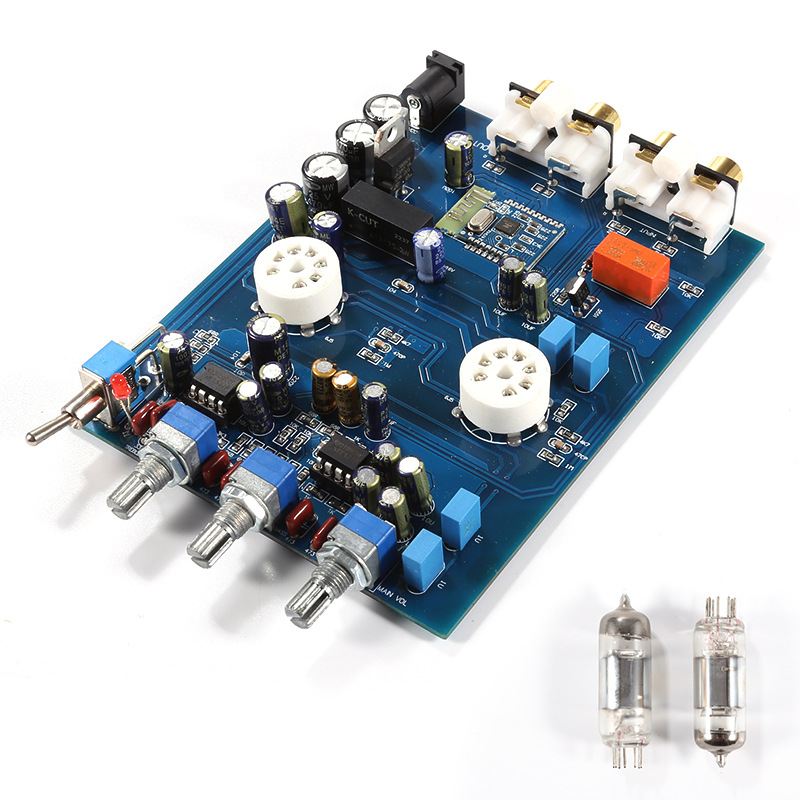 HIFI音响功放前置放大 发烧级6J1电子管胆机前级板HIFI甲类音调板