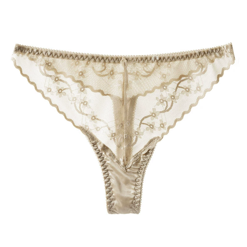 司尔健 Lace sexy breathable quick dry silk trousers, European style