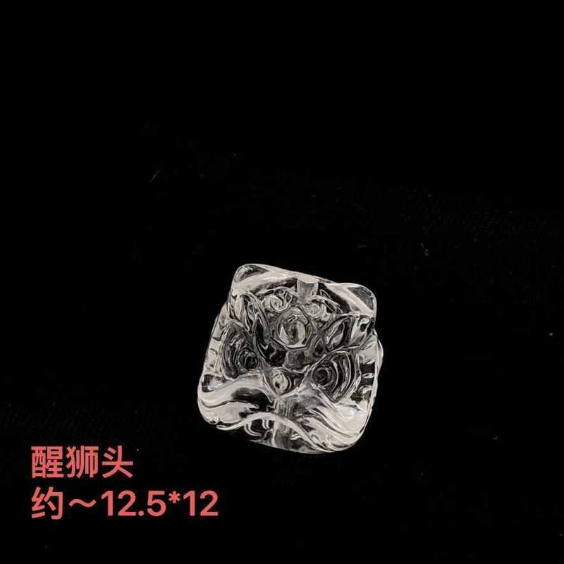天然白水晶狐狸KT猫水母白菜熊法器回纹花柱鲨鱼貔貅章鱼DIY配件|undefined