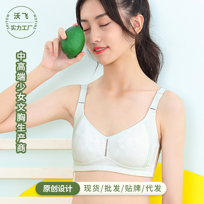 High school student bra, 18 -year -old girl underwear 16 summer thin model  gathered bra for bra, junior high school college student