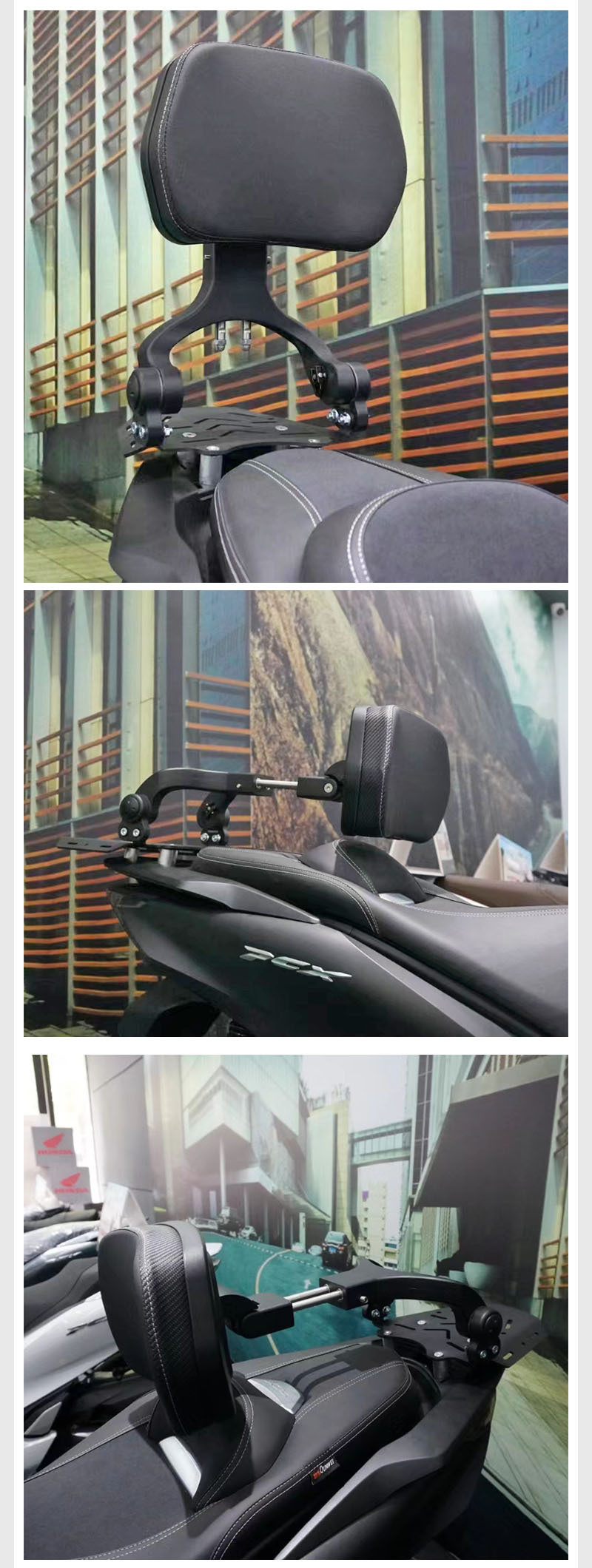 Suitable for PCX160 folding backrest rear seat lumbar support thickened bumper base rear backrest guard rear tailstock