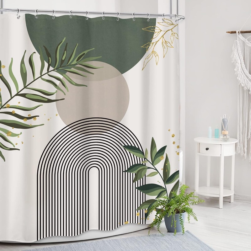Amazon Cross-Border E-Commerce Abstract Bohemian Medieval Modern Bathroom Decor Shower Curtain Usa Europe North America Amazon Cross-Border E-Commerce Abstract Bohemian Medieval Modern Bathroom Decor Shower Curtain Usa Europe North America