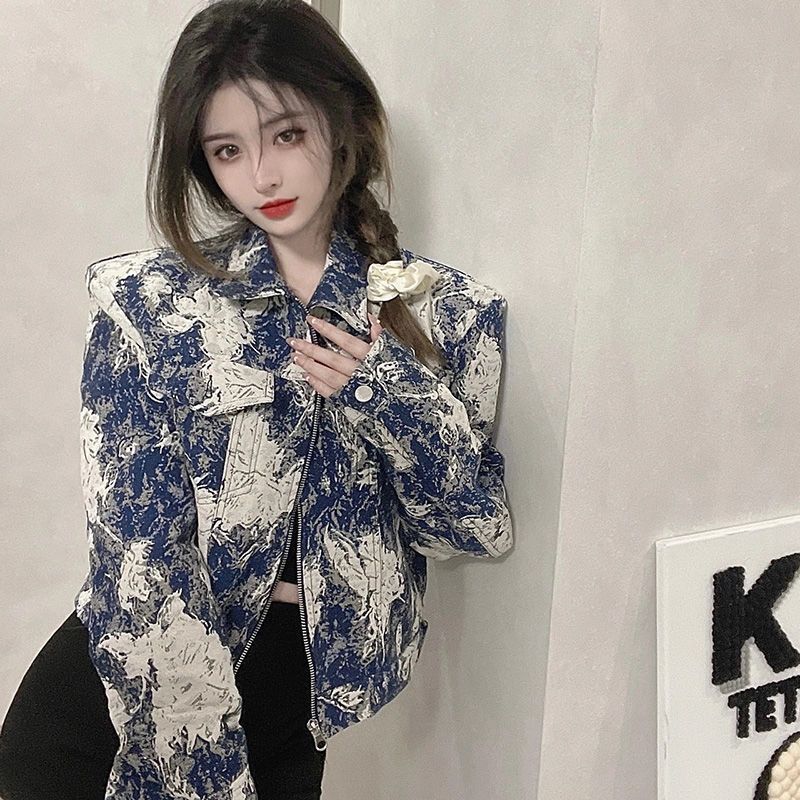 Suit Denim Jacket Top Design Sense Trendy Brand Short Jacket Women's Spring and Autumn New Loose Chanel Style Winter Suit Denim Jacket Top Design Sense Trendy Brand Short Jacket Women's Spring and Autumn New Loose Chanel Style Winter