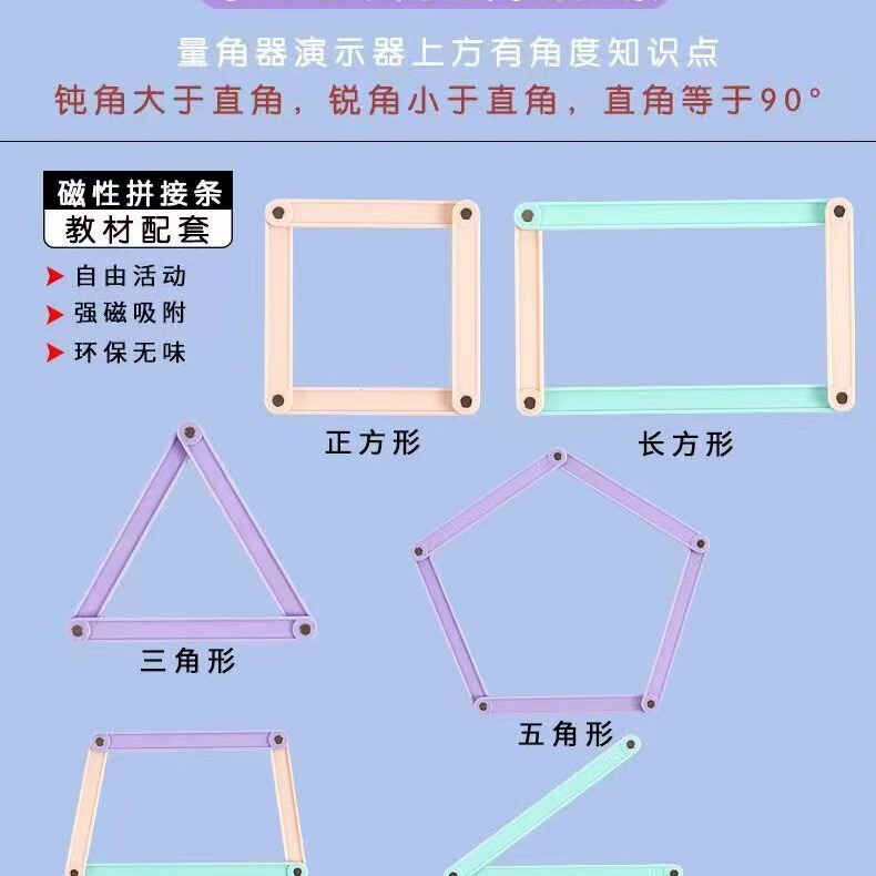 【磁気19点セット】小学校4年生幾何学図形平行四辺形多角形アクティビティコーナーデモンストレーション|undefined