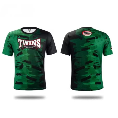 Twin Spirit T-Shirt Muay Thai Short-Sleeved Quick-Drying Men's and Women's Sports Training T-Shirt Outdoor 3D Printed Quick-Drying