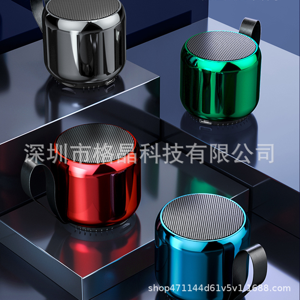 Cross-Border Wireless Bluetooth Speaker Portable Small Steel Cannon Metal Subwoofer Outdoor Mini Small High-Fidelity
