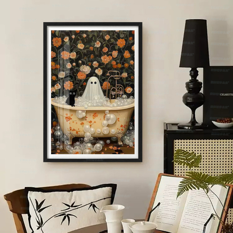Mona Lisa Real bañera de bordado cruzado fantasma nuevo estilo europeo dibujos animados divertidos dibujos animados lindos dibujos decorativos bordados a mano image 4