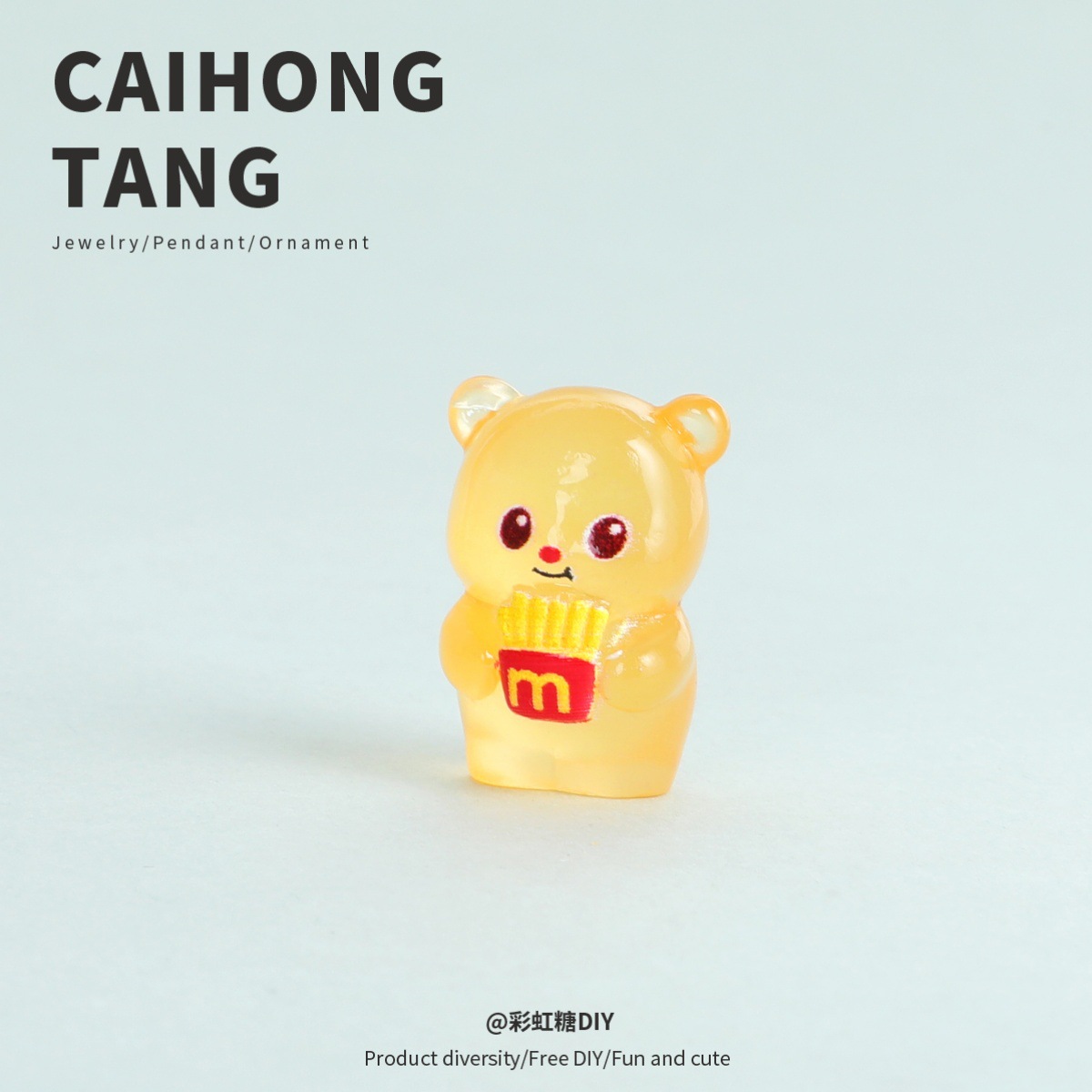 樹脂 diy かわいい装飾品発光ミニクマジュエリーアクセサリー自家製装飾品携帯電話ケースペンダント