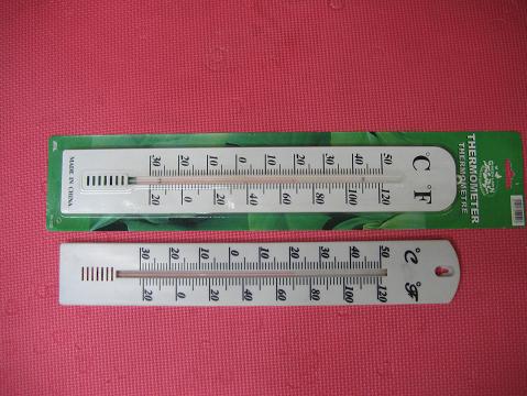塑料温度计 单片 直型 纸卡 直板大型 室内外 寒暑表养殖表