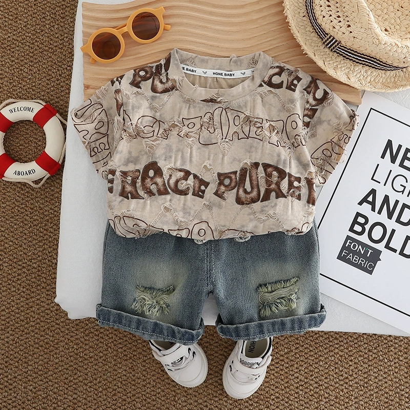 Summer children's set for boys, with short sleeve