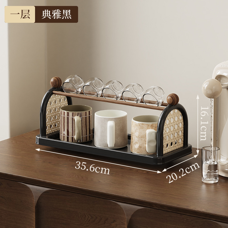 中古风化妆品置物架感轻奢多层收纳架桌面储物架子整理架杯架2025|undefined