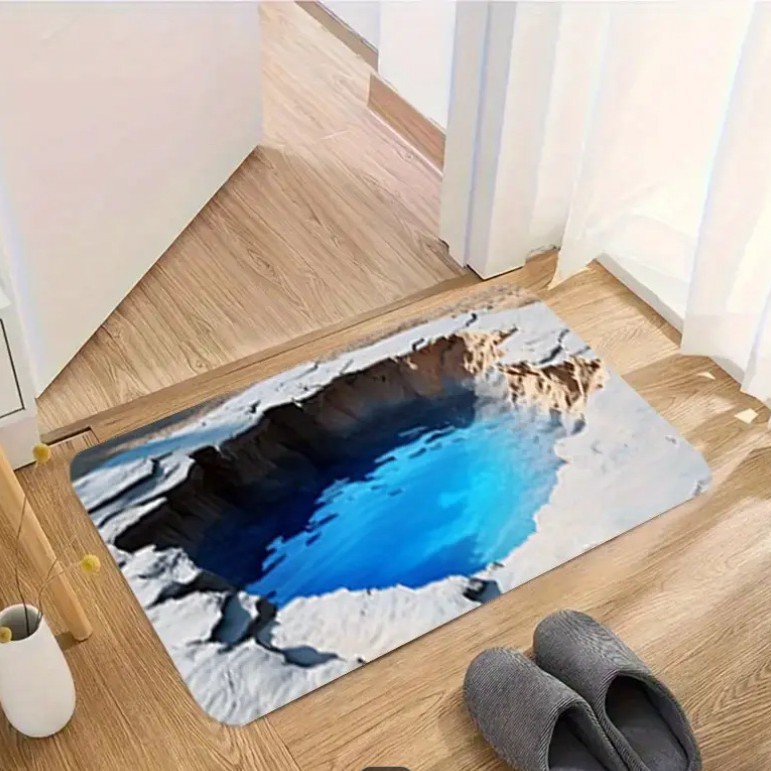 跨境亚马逊3D视觉陷阱地垫浴室厨房吸水防滑脚垫玄关入户门垫代发|undefined
