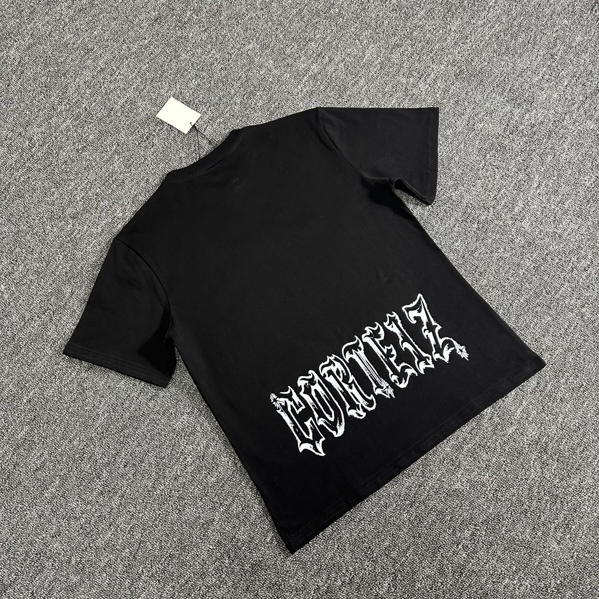 Corteiz T-shirt Gothic Logo Black