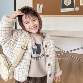 2026童装秋冬儿童冬装韩版加绒加厚棉衣女童冬款外套棉服122670