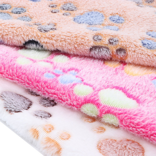 Winter Warmth Coral Fleece Blanket Manufacturer's Stock Dog Bed Mat Wholesale Dog Blanket Pet Supplies Fleece Blanket