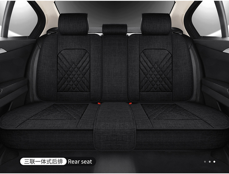 Cotton and Linen Car Seat Cushions for All Seasons, New Fabric Seat Cushions, Linen Seat Covers, Car Supplies, Seat Covers, All-Inclusive