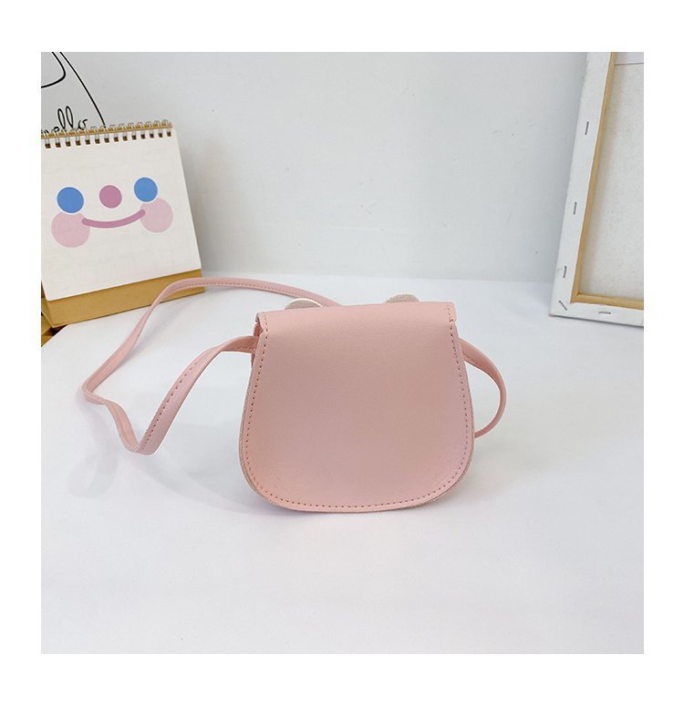 Summer Season Girl'S Gender Cute Style Girl's Small Pu Leather Rabbit Cute Square Magnetic Buckle Crossbody Bag