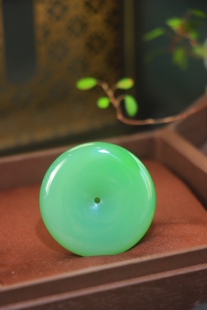 Hetian Jade Jasper Old Pit Material Ping An Buckle Jade Texture Fine and Compact Ping An Buckle You Ping