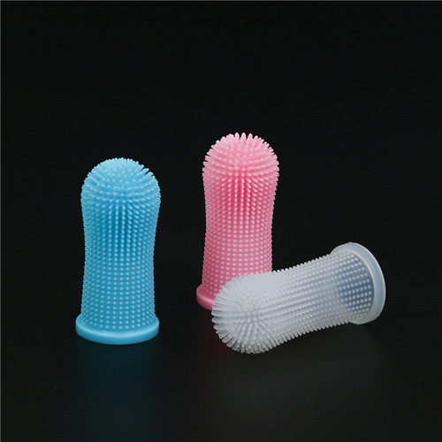 Amazon cross-border new products Pet silicone finger cot toothbrush Cat and dog finger cot cleaning toothbrush to prevent tooth decay