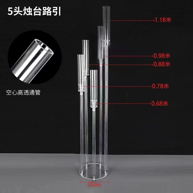 Wedding acrylic backgammon transparent crystal luminous candle candle
