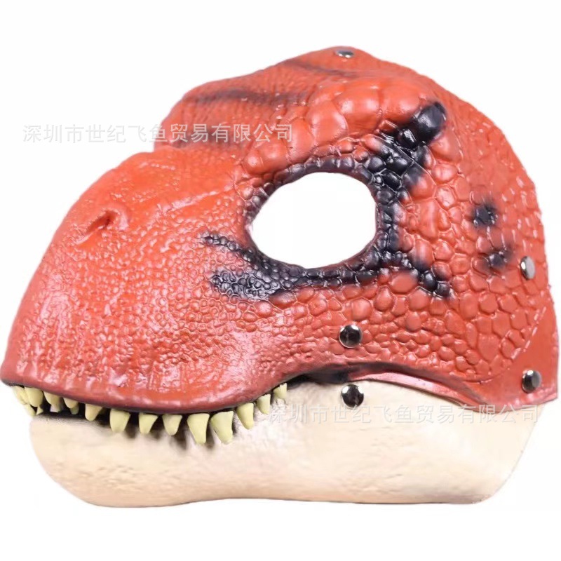 Halloween nuevo Tyrannosaurus dinosaurio movimiento boca máscara animal divertido Navidad personalizada accesorios decorativos