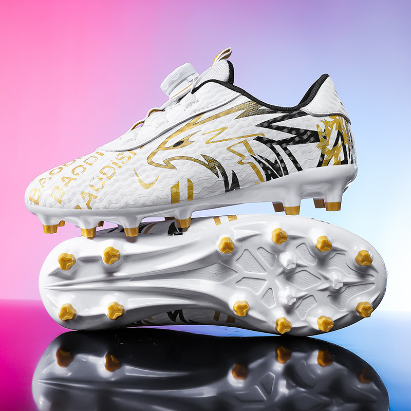 Zapatos de Fútbol Infantiles con Cierre Giratorio de Gamuza y TPR Transpirables para Entrenamiento