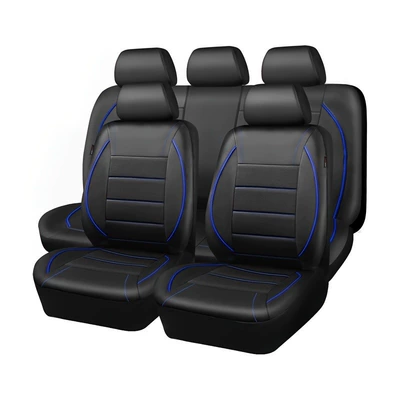 seat cross-border hot-selling cushion cover — Universal seat cover - blue-five-seater-general-dimensions