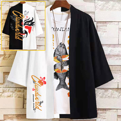 Fat Sunscreen Cardigan Hanfu Elbow sleeve Short sleeved T-shirt 9XL Super large Add fertilizer enlarge Guochao