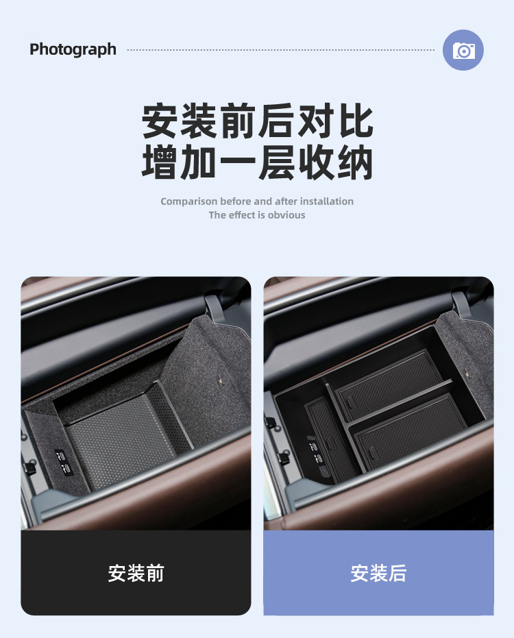 Suitable for 19-26 Models of Bmw X5 X6 X7 Armrest Box Storage Box Center Console Storage Box Storage Accessories