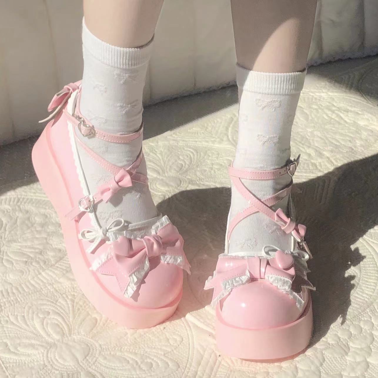 Super inmortal dulce cabeza redonda adorable zapatos Lolita zapatos de tacón pequeño Lolita zapatos de vestidos de niñas lo Niang image 4