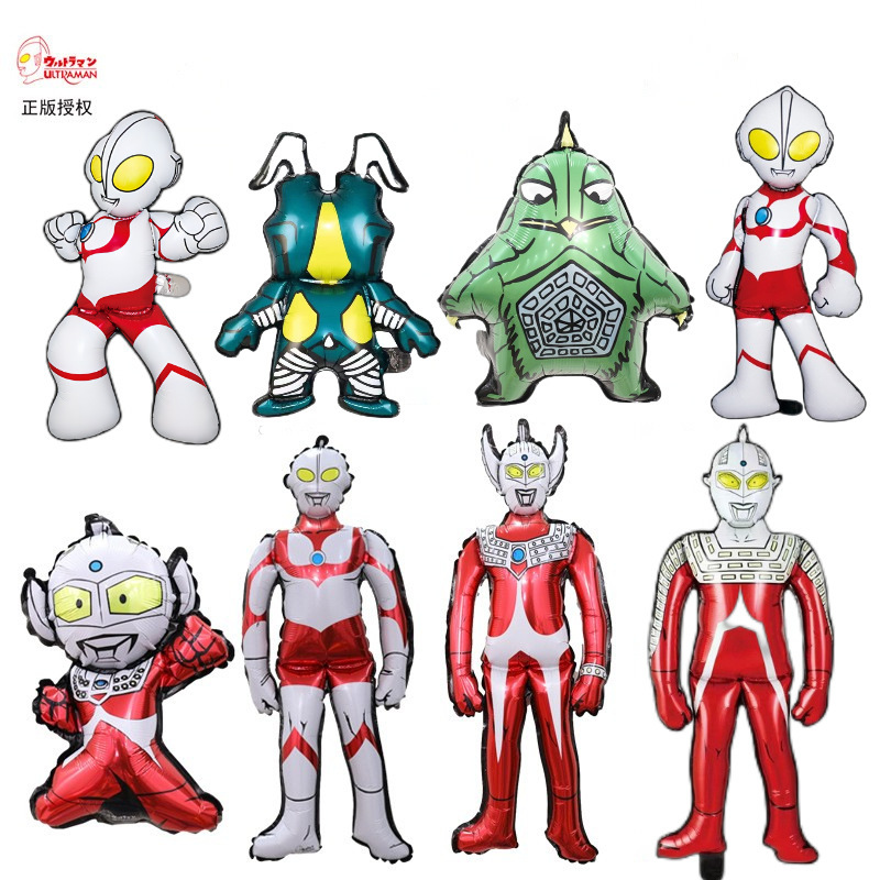 Officially Licensed Ultraman Monster Superhero Aluminum Foil Balloons for Children's Birthday Party Decorations Wholesale