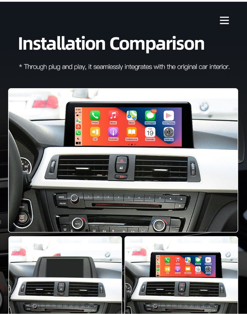 8.8inch Suitable for Bmw 3 Series 4 Series F30 F32 Car Central Control Large Screen Navigation Carplay Player