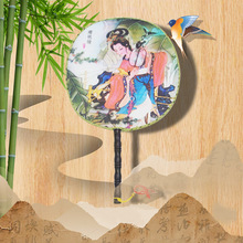 宫扇批发舞蹈扇古典宫扇旗袍汉服古风扇美女花鸟图