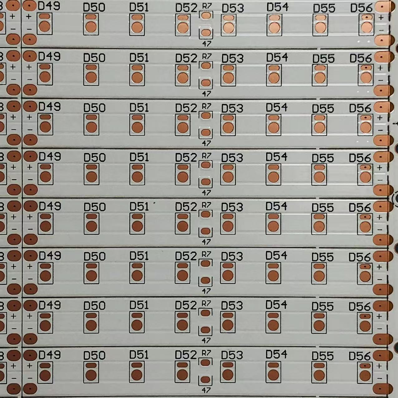 FPC柔性线路板2835 24V 56D/条 8D1R 25/50铜 双面白膜 515*10*24