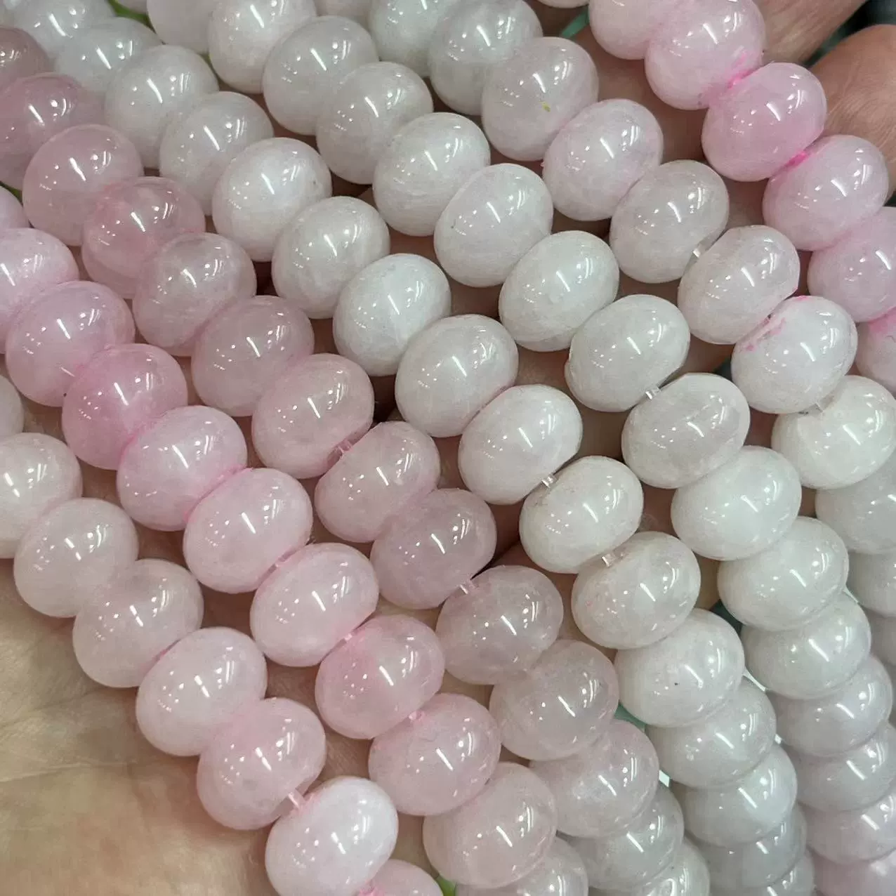 Rose quartz 6X10MM wheel abacus beads natural stone Nature Stone Beads about 65 pieces/piece