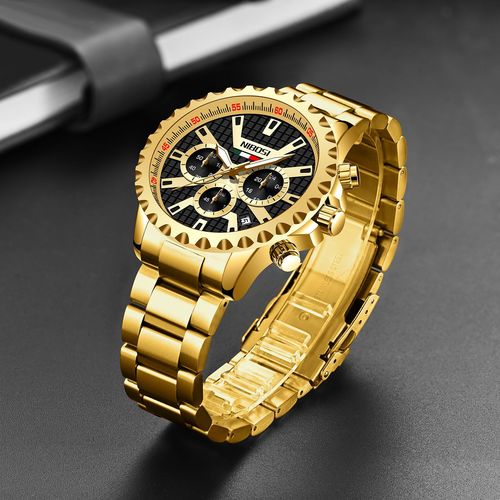 Convert Precision Steel Big Dial Men's Watch Deep Waterproof Quartz Watch Wholesale