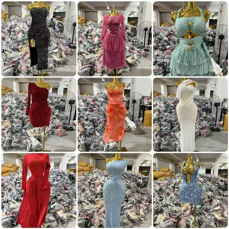 Cross-Border Shein Women's Clothing Assorted Dresses Summer New Style High-End Elegant Shein Long Dresses Direct Supply from the Manufacturer