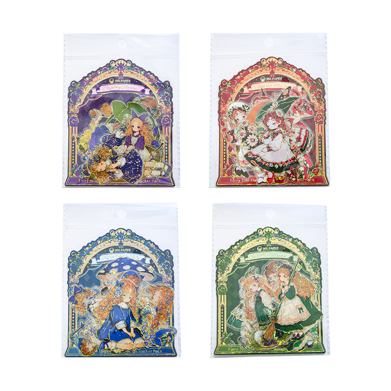 Mr. Paper Paquete de pegatinas grandes Serie de teatro de cuentos de hadas Tema de personajes Película de corte Material de la cuenta de la mano Paquete de pegatinas decorativas
