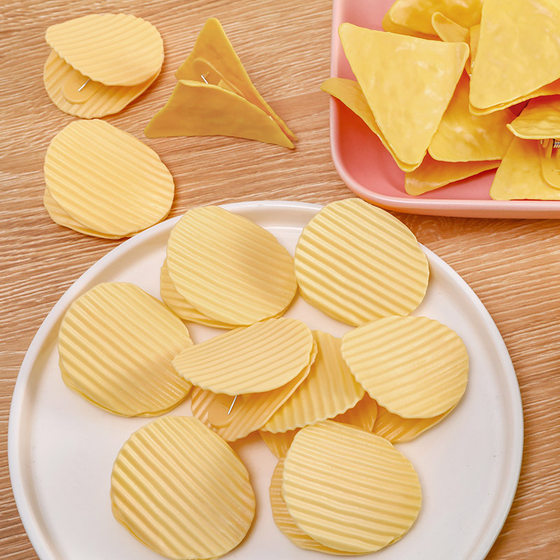 Creative simulation potato chips folder student stationery test paper clip girl snack bag seal clip Office bill clip
