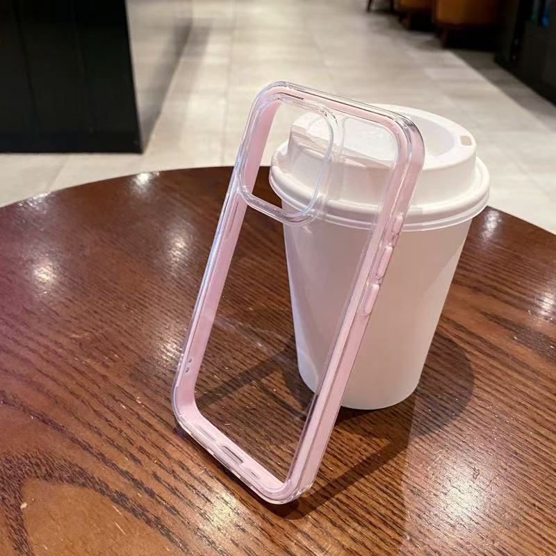 Ins風高颜値リンゴ16_15iphone13アップルアクリル2 in 1カラーフレーム携帯ケース|undefined